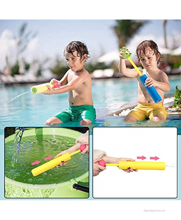 Gigilli Water Blaster Gun 4 Pack Safe Foam Noodles Pump Action Outdoor Water Toy for Kids and Adults