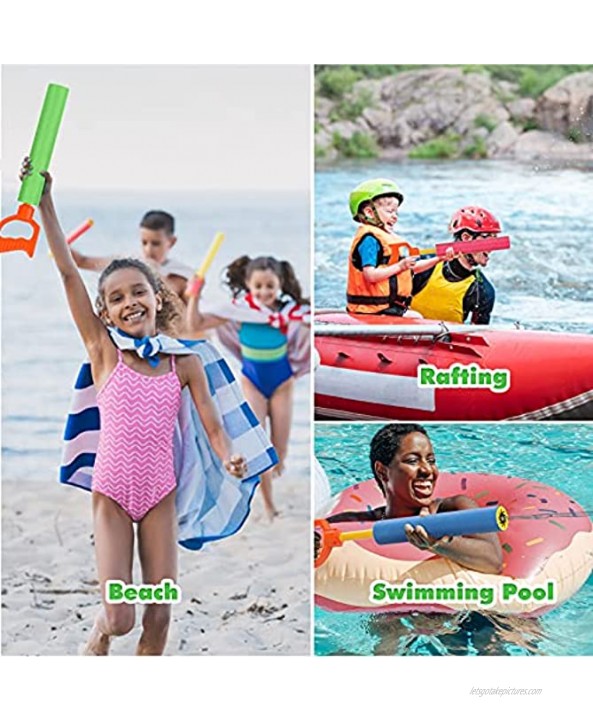 Heysplash Water Soaker Blaster [6 Pack] Foam Water Spurt Shooters Water Cannon Summer Fun Pool Game Toys Swimming Pool Outdoor Beach Yard Water Park Water Party Games Toys for Kids Toddlers Adults