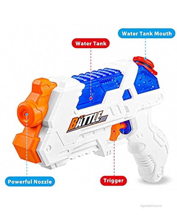 JOYIN 3 Pack Water Pistol Water Blaster Squirt Gun 3 Color Water Guns for Kids Water Blaster Soaker Guns and Squirt Toy Water Fighting Play Toy for Swimming Pool Beach Sand Outdoor Play