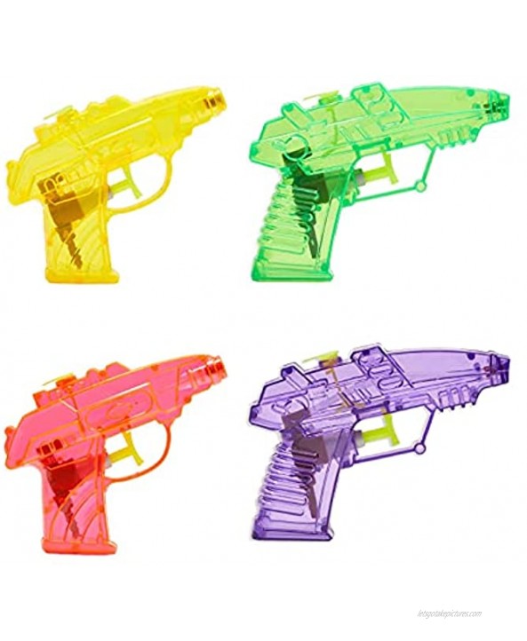 Mini Water Squirt Gun for Kids 3 and Older Plastic Toys in 6 Colors 24 Pack