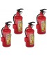 NUOBESTY 4 Pcs Fire Extinguisher Squirt Toys Realistic Firefighter Water Guns Fun Fireman Squirters Toys for Kids Summer Beach Party Favors