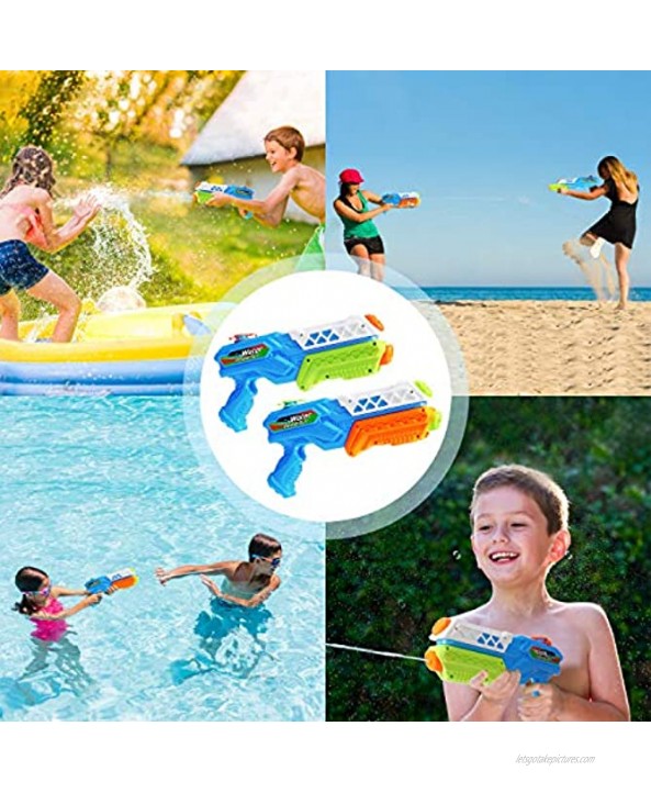 RACPNEL 2 Pack Water Guns for Kids,Super Squirt Guns Water Blaster for Adults Children Summer Outdoor Toy for Boys Girls Beach Swimming Pool Water Toy Party Favor