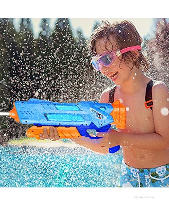 Super Water Guns for Kids & Adults 2 Pack Super Water Blaster Soaker Squirt Guns 1200cc High Capacity for Kids Ideal Gift Toys for Summer Outdoor Swimming Pool Beach Sand Water Fighting Play Toys