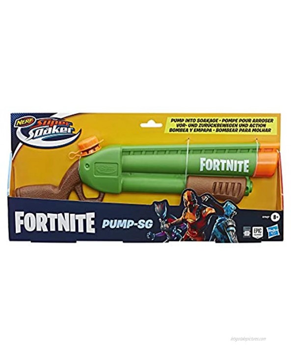 SUPERSOAKER Nerf Super Soaker Fortnite Pump-SG Water Blaster -- Pump-Action Soakage -- for Youth Teens Adults