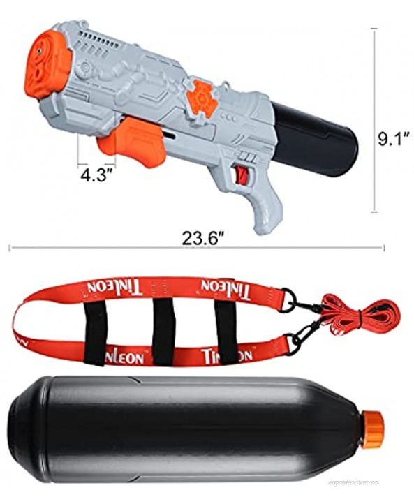 Tinleon Water Gun Super Blaster: Water Blaster 2800cc High-Capacity Gifts up to 36ft Long Shooting Range for Kids Adults Boys Girls Beach Party and Summer Swimming Pool