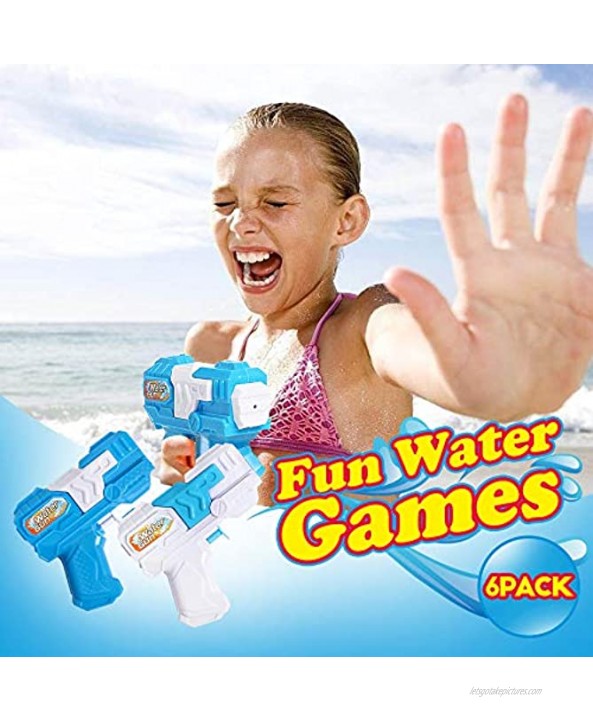 TSYAN Water Gun 6 Pack Water Blaster Soaker Small Squirt Guns Bulk ,Squirt Guns Trigger Fighting Hot Summer Game Beach Party Favors Toy for Toddlers Kids Boy Girl
