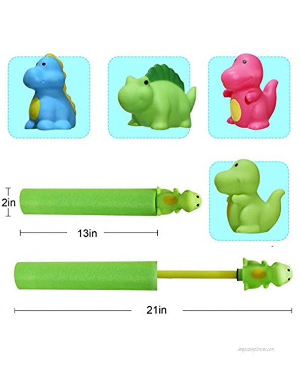 Water Blaster Pool Toys for Kids,4 Pack Dinosaur Foam Water Guns Super Squirt Guns Set Outdoor Water Toys Swimming Pool Games Toys for Boys Girls Adults Pool Beach Yard and Park Play