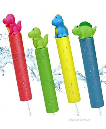 Water Blaster Pool Toys for Kids,4 Pack Dinosaur Foam Water Guns Super Squirt Guns Set Outdoor Water Toys Swimming Pool Games Toys for Boys Girls Adults Pool Beach Yard and Park Play