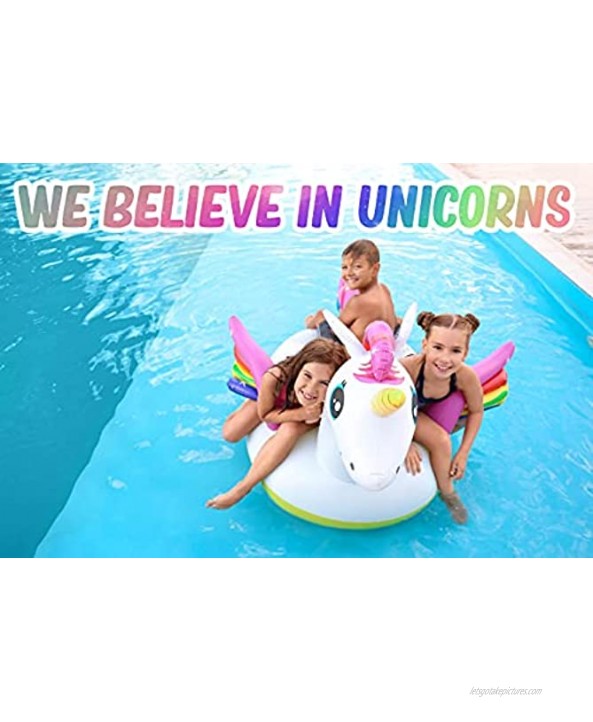 Water Blaster Soaker Gun 4 Pack Safe Foam Noodles Pump Action Outdoor Water Toy for Kids and Toddlers Pool Beach Yard and Park Play. Unicorn Figures in 4 Bright Colors. Up to 30 ft. Blast