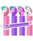 Water Blaster Soaker Gun 4 Pack Safe Foam Noodles Pump Action Outdoor Water Toy for Kids and Toddlers Pool Beach Yard and Park Play. Unicorn Figures in 4 Bright Colors. Up to 30 ft. Blast