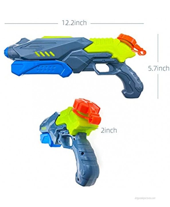 Water Guns for Kids 2 Pack Squirt Gun Super Water Soaker Blaster 600CC Capacity with 27 Ft Shooting Range Water Toy for Boys and Girls Summer Swimming Pool Beach Sand Water Fighting Toy