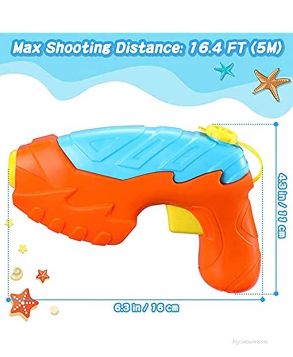 Water Guns for Kids 4 Pack Water Squirt Guns for Kids Toddlers 16.4 FT Long Shooting Range Water Gun Toys for Summer Parties Outdoor Pool Beach Water Fighting Toys for Toddlers Age 3-10