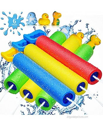 Water Guns for Kids Outdoor Water Toys Shoot Up to 40 Feet Squirt Gun Pool Toys for 4 5  6 7 8  9 10 Years Old Boys Water Blasters for Kids and Adults 6 Pack