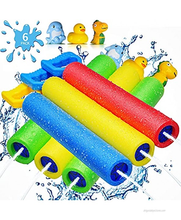 Water Guns for Kids Outdoor Water Toys Shoot Up to 40 Feet Squirt Gun Pool Toys for 4 5 6 7 8 9 10 Years Old Boys Water Blasters for Kids and Adults 6 Pack