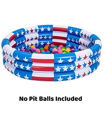58’’ x 13’’ Garden Inflatable Kiddie Pool Star American Flag Baby Swimming Pool Summer Water Pool Blow up Pool Pit Ball Pool for Kids Toddler Indoor&Outdoor
