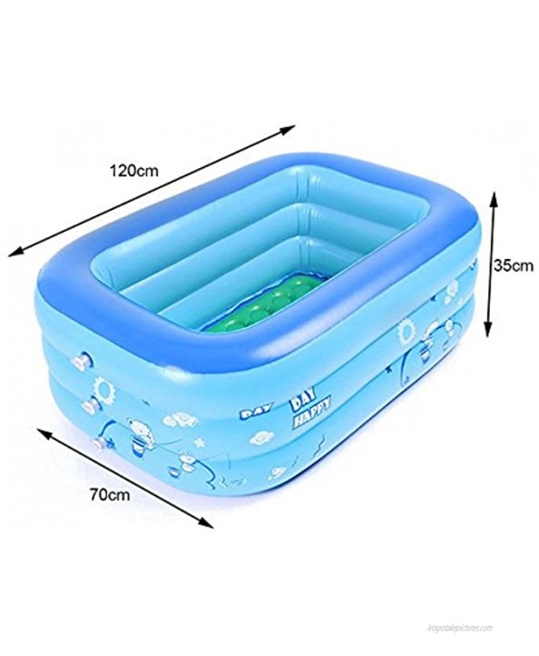 BELUPAI Baby Inflatable Folding Bath Pool Extra Thick Baby Blue Swimming Pool Portable Travel Shower Basin Bathtub for Baby and Kids