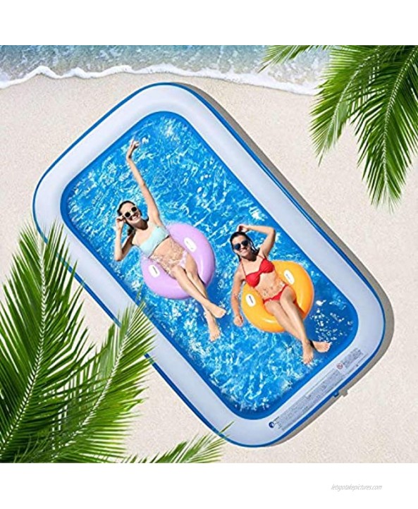 CHICLIST Inflatable Swimming Pool 120 X72 X20 Family Swim Center for Kids Full-Sized Lounge Pool for Kids Adults Easy Set for Backyard Summer Water Party Outdoor Kiddie Pools