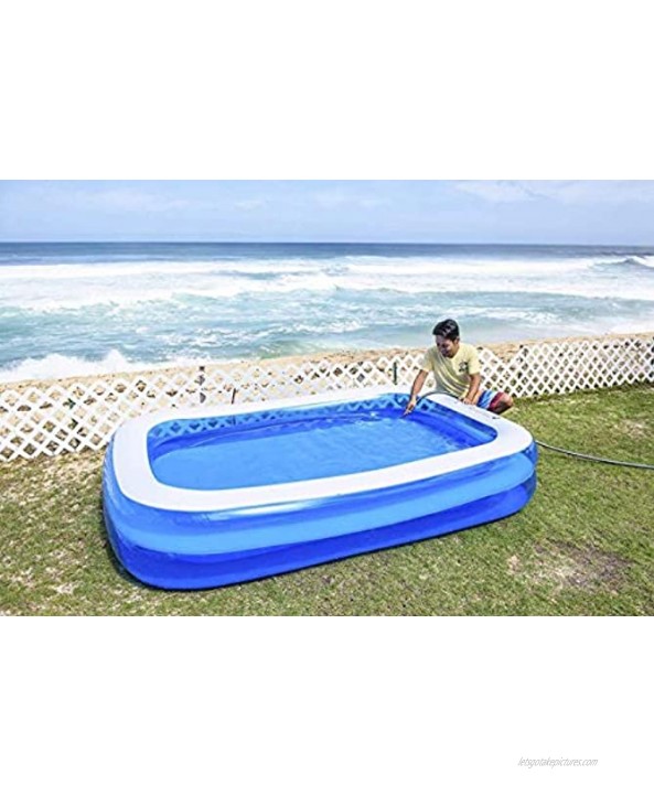 EGV Inflatable Pool,Family Swimming Pool 103 X 69 X 20 Full-Sized Inflatable Lounge Pool Kiddie Pool for Kids Adults Infant Garden Backyard Outdoor Swim Center Water Party