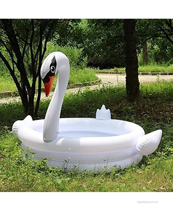 Ginkago White Swan Inflatable Swimming Pool for Kids Outdoor