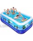 iBaseToy Inflatable Swimming Pool for Kids 95" x 55" x 22" Family Full-Sized Kiddie Pool Above Ground Blow Up Pools for Kids Ages 3+ for Outdoor Garden Backyard