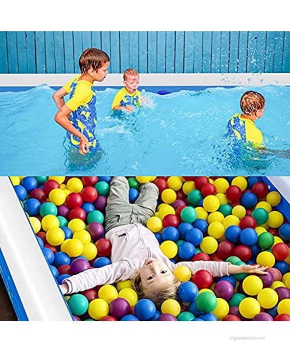 Inflatable Family Kiddie Swimming Pool 120 x 72 x 22 in Swimming Pool Swimming Pool for Kids Adults Garden Outdoor & Indoor Swimming Pool,with Pillow and Water Outlet Pipe