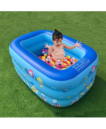 Inflatable Kiddie Pool 51 in Kids Pool for Indoor or Outdoor Summer Fun Kids Swimming Pool Inflatable Bathtub with Inflatable Soft Floor Ball Pit