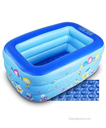 Inflatable Kiddie Pool 51 in Kids Pool for Indoor or Outdoor Summer Fun Kids Swimming Pool Inflatable Bathtub with Inflatable Soft Floor Ball Pit
