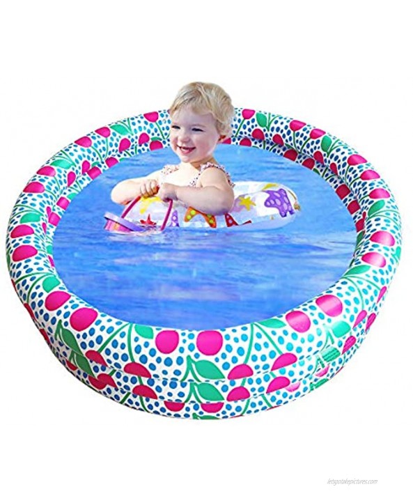 Inflatable Kiddie Pool Backyard Swimming Splash Pool for Kids Toddlers Dogs Makes an Excellent Ball Pit or Use for Other Parties 34 in x 10 in