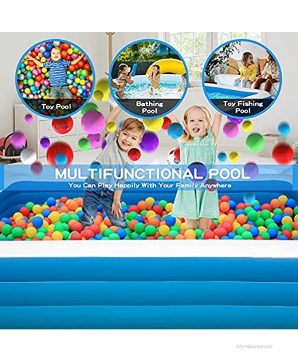 Inflatable Swimming Pool 118x70x23 Full-Sized Family Lounge Pool for Kids Above Ground Backyard Garden Wading Pool for Baby Kiddie Kids Adult Summer Water Party