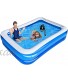 Inflatable Swimming Pool 79"X59"X20" Full-Sized Inflatable Lounge Blow Up Pool for Baby Kiddie Kids Adult Toddlers Outdoor Garden Backyard Indoor Summer Water Party Play for Ages 3+ Blue
