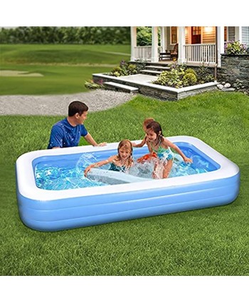 Inflatable Swimming Pool,Family Inflatable Lounge Above Ground Blow Up Pool for Kiddie Kids Adults Easy Set Swimming Pool for Backyard Summer Water Party