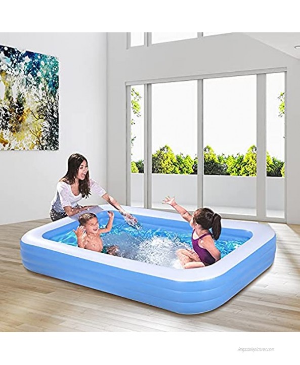 Inflatable Swimming Pool,Family Inflatable Lounge Above Ground Blow Up Pool for Kiddie Kids Adults Easy Set Swimming Pool for Backyard Summer Water Party