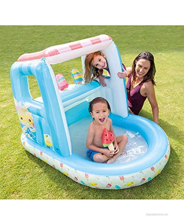 Intex Ice Cream Stand Inflatable Playhouse and Pool for Ages 2-6 Multi Model Number: 48672EP