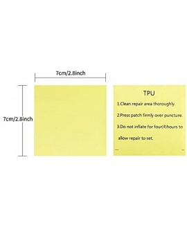 Owevvin Tecmisse 10 Pieces TPU Repair Patches Kit Self-Adhesive Plastic Repair Patch for Inflatable Pool,Toys and Air Beds