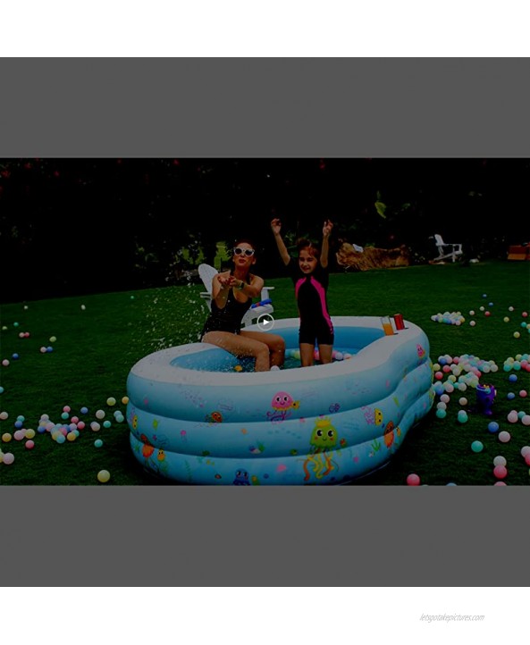 Peradix Kiddie Pool Inflatable Pool for Kids and Adults Family Swimming Pool Outdoor Baby Water Blow Up Pool Backyard Garden Water Pool Toys for Children Full-Sized Large Blow Up Wading Pools