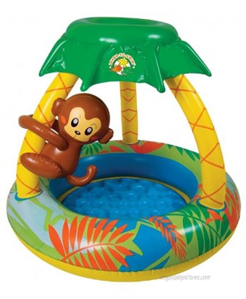 Poolmaster 81610 Learn-to-Swim Go Bananas Monkey Swimming Pool with Sun Protection Monkey