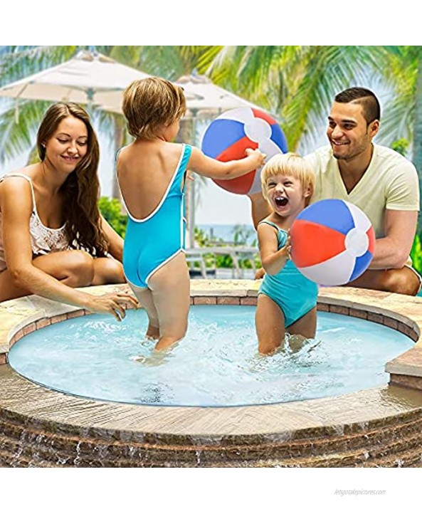 ArtCreativity 16 Inch Patriotic Beach Balls for Kids Pack of 12 Inflatable Summer Toys for Boys and Girls Decorations for Hawaiian Beach and Pool Party Beach Ball Party Favors