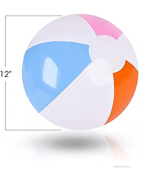 ArtCreativity Beach Balls for Kids Pack of 12 Inflatable Summer Toys for Boys and Girls Decorations for Hawaiian Beach and Pool Party Beach Ball Party Favors