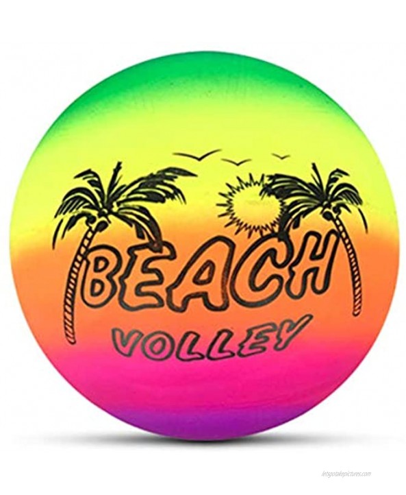 Ayaaa Beach Volleyball Ball Summer Inflatable Beach Ball Rubber Rainbow Beach Volleyball Pool Swim Garden Game Net Children Toy Beach Ball Inflatable Balloon Ball