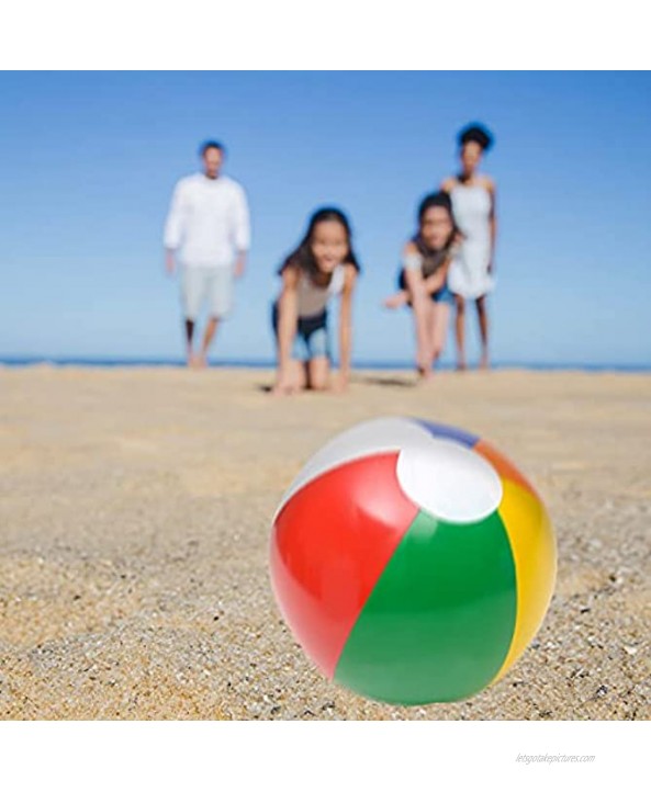 Beach Balls in Bulk Pack of 12 16 Inch Inflatable Rainbow Beach Ball Toys for Kids Dozen Beach Balls for Games Pool Toys Decorations Party Favors by Bedwina
