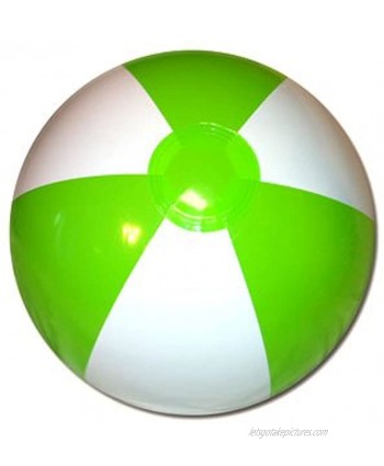 Beachballs 16'' Lime Green & White Beach Ball