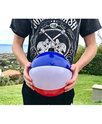 Bulk 20 Pack 11" Patriotic Summer Beach Ball Assortment 4th of July Pool and Party Fun