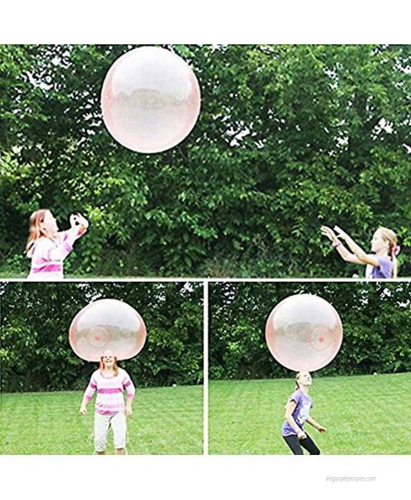 Deashun Bubble Ball for Kids 2 Pack Bubble Balloon Inflatable Funny Toy for Adults Kids Inflatable Water Ball Beach Garden Ball Soft Rubber Ball Outdoor Party L
