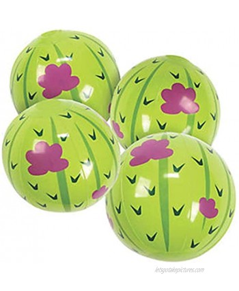 Fun Express Cactus Mini Beach Ball 12 Pack Pool Toys and Party Favors
