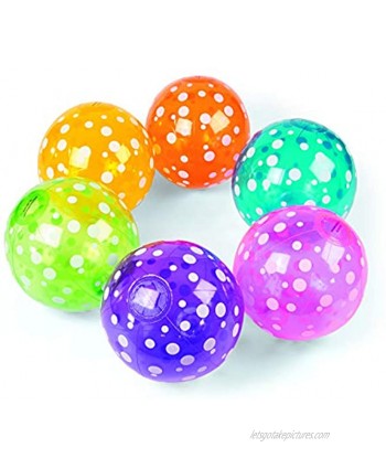 Fun Express Inflatable Polka-Dot Beach Balls 1 Dozen in 6 Colors Pool Party Summer Water Fun and Birthday Parties Bulk Pack for Adults and Children