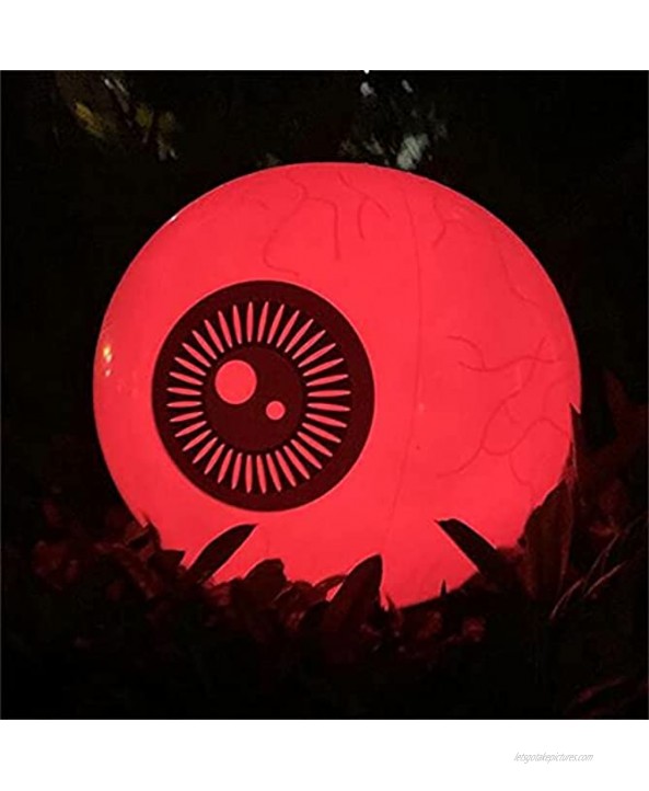 Halloween Inflatable Eyeball LED Beach Ball with Remote 16'' Color Change Floating Pool Light for Halloween Party Supplies Decoration