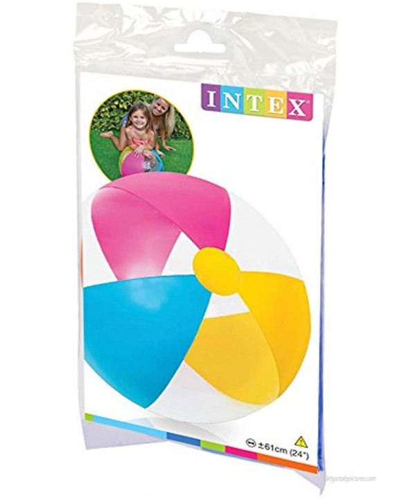 Intex 24 Inflatable Paradise Panel Colorful Beach Ball Set of 2 | 59032EP