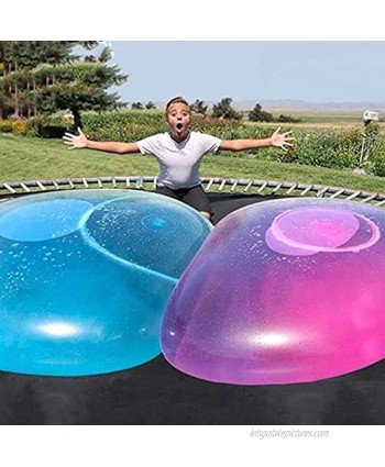 Large Water Bubble Ball Balloon Inflatable Water-Filled Ball Soft Rubber Ball for Outdoor Beach Pool Party Large Yellow Blue
