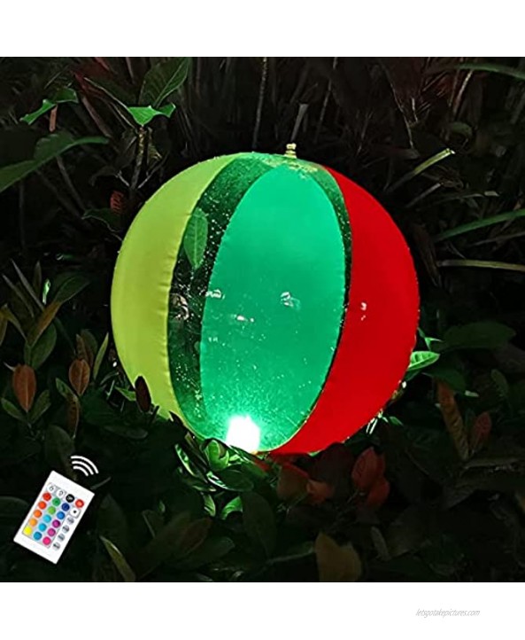 Largre Pool Lights Ball Floating 16 Color 16 inch Waterproof LED Glow Balls Light Outdoor,Light Up Beach Ball Kids Bath Night Light for Pool Garden Patio Party Decorations
