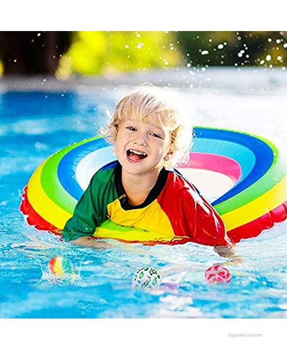 PAMASE 12 Pack 3 Inch Water Splash Balls-Beach Soaker Ball Water Bomb Toy for Children Summer Beach Swimming Pool Party Activities